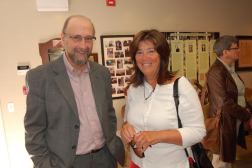 Portrait Artist, Herzl Kashetsky with Kathryn McCarroll, director of The Sheila Hugh Mackay Foundation.